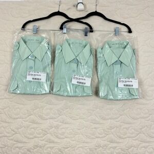 Cadet Military Utility Shirt Womens Short Sleeve Green 3 LOT NEW Size 22M